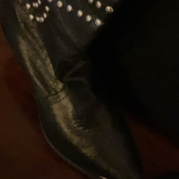 💥New Arrival REBA Black Biker Cowboy Boots Size 9.5M Retail $299 NEW - Picture 3 of 8